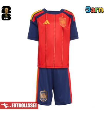 Spanien Hemmatröja Barn VM 2026 Kortärmad (+ Korta byxor)